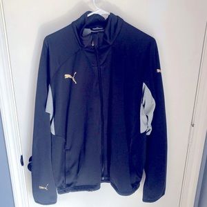 Puma Gray Light Weight Full Zip Jacket - Size Large